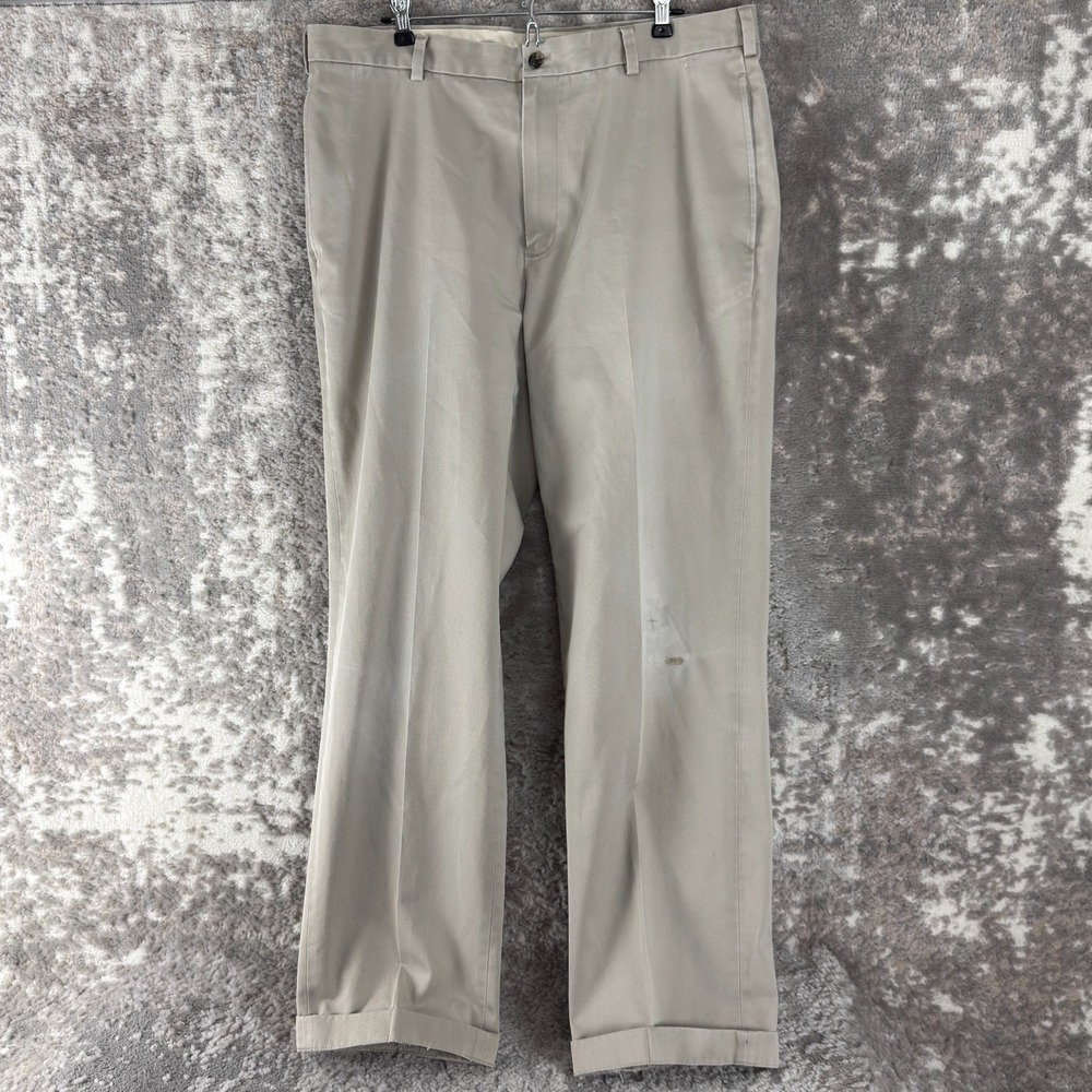 Brooks Brothers Size W38‎ L34 Chino Pants Gray Button Zip Career Straight Leg